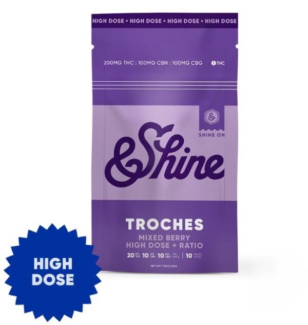 2:1:1 Mixed Berry Plus Gummies – &Shine – 200mg THC / 100mg CBN / 100mg CBG [10pk]